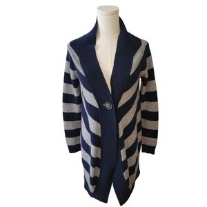 Banana Republic Dark Blue & Gray Long Cardigan‎ Sweater Size XS